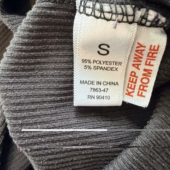 Nicole Miller Women's Pajama Top Black White Piping Ribbed Button Front Small - Picture 7 of 8